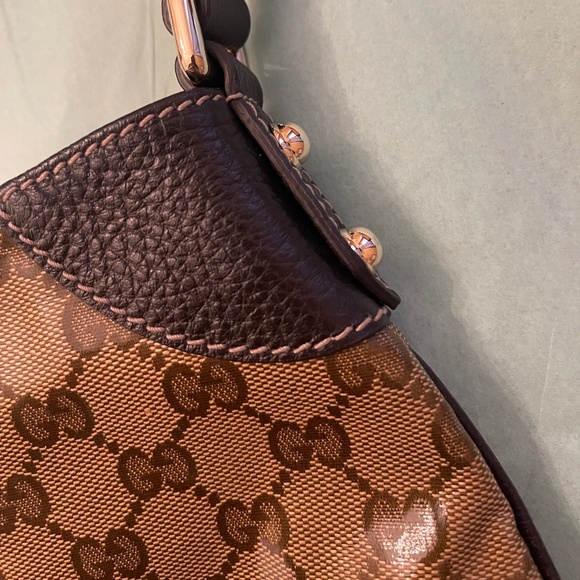 Gucci GG Crystal Glossy Shoulder Bag Hobo Bag 272386 521753 04 - Picture 4 of 15